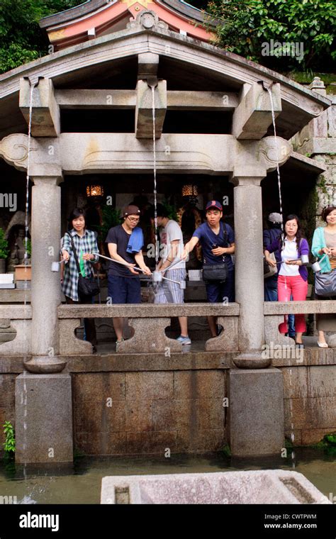 The Otowa Waterfall, within the grounds of Kiyomizu-dera temple in ...