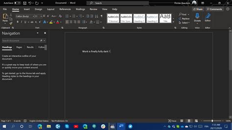 Microsoft Working on a Full Dark Theme for Microsoft Word