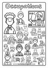 Occupations Colouring Pages sketch template