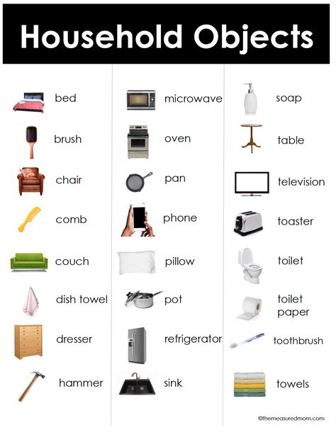 ESL Vocabulary Bundle: Household Objects - The Measured Mom