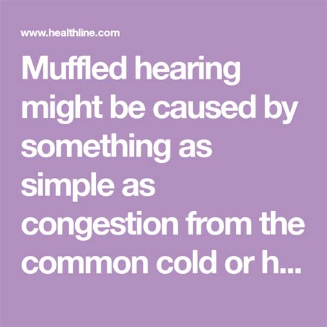 Muffled Hearing in Ears: Symptoms, Causes, and Treatments | Chemotherapy drugs, Hearing, Head ...