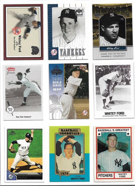 WHITEY FORD Lot of 26 Baseball Cards NEW YORK YANKEES Numbered INSERTS ...