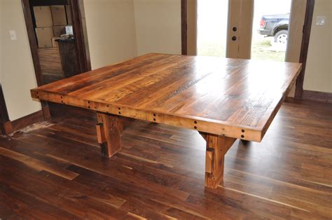 7' x 7' dinning table from reclaimed douglas fir Rustic Bedding ...