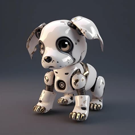 Premium AI Image | Cute robot puppy machine character Electronic ...