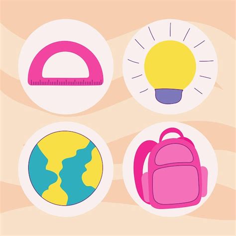 Premium Vector | Back to school icons set