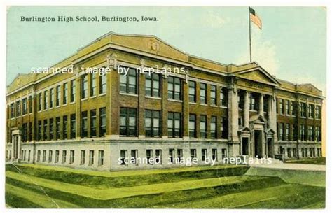 IOWA Burlington - High School c1910