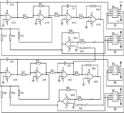 Schematic diagram of the complete analog simulator. The circuit is... | Download Scientific Diagram