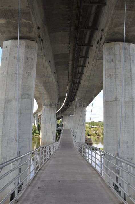 Belle Isle Pedestrian Bridge in Richmond, Virginia Stock Image - Image ...