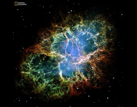 Crab Nebula, showing countless branchlike filaments of hydrogen gas ...