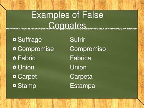 False Cognates