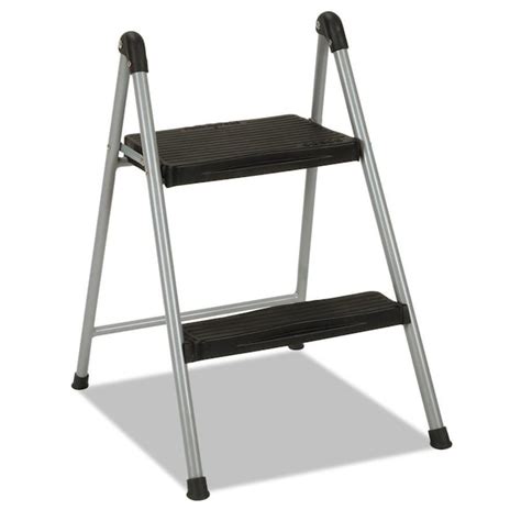 Cosco 2-Step 200-lb Capacity Silver Steel Foldable Step Stool in the Step Stools department at ...