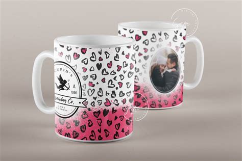 Valentine's day Mug Wrap, Photo Frame Design, 11 & 15 Oz Mug