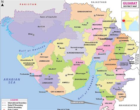 Political Map Of Gujarat | Terminal Map