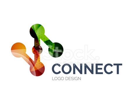 Connection Icon Logo Design Made Of Color Pieces Stock Photo | Royalty ...