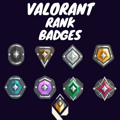 New Valorant Twitch Sub Badges Ranks / Iron / Silver / Gold / Platinum / Diamond / Ascendant ...