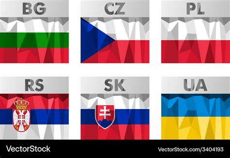 Slavic countries flags Royalty Free Vector Image