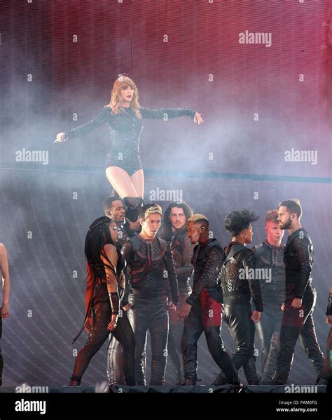 Taylor Swift performs on her Reputation World Tour at Wembley Stadium Featuring: Taylor Swift ...
