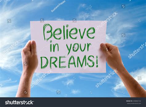 Believe Your Dreams Card Sky Background Stock Photo 258084152 - Shutterstock