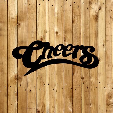 Cheers Metal Bar Sign Mancave Decor Sign Personalized Bar | Etsy