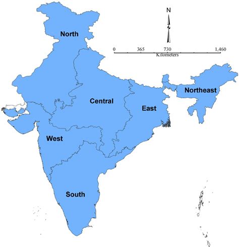 India Map Divided Into North South East West – Get Map Update