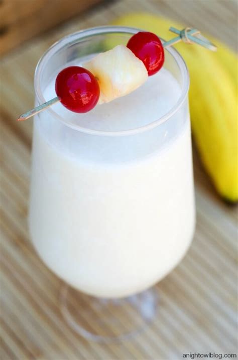 Frozen Banana Colada - A Night Owl Blog