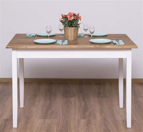 Table de cuisine en bois massif - 120x70x78 - Dépôt des Docks