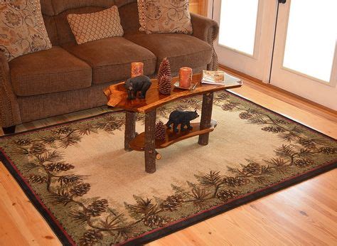 Amazon.com: Rustic Lodge Pine Cone Border Brown 5x7 Area Rug, 5'3x7'3: Home & Kitchen | Rustic ...