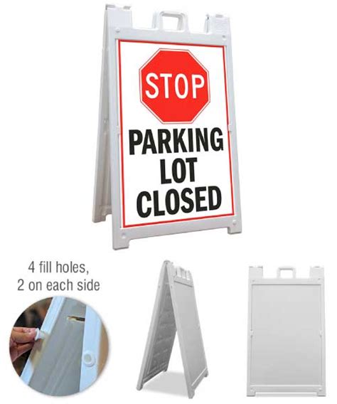 Stop Parking Lot Closed A-Frame Sign - Get 10% Off Now