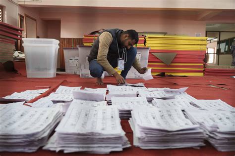 Nepal's main party leading in poll results but no majority | AP News