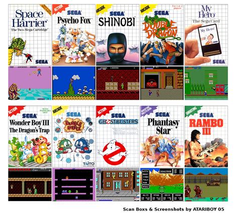 Top Ten Games - Sega Master System by Atariboy2600 on DeviantArt