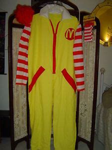 Ronald McDonald Adult Clown Deluxe Costume Size L/XL Wig & Socks Party Gear | eBay