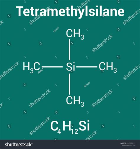 Chemical Structure Tetramethylsilane C4h12si Stock Vector (Royalty Free) 2019230279 | Shutterstock