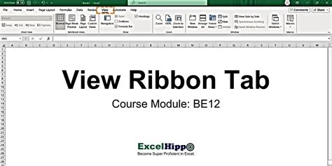 View Ribbon Tab | Excel Hippo