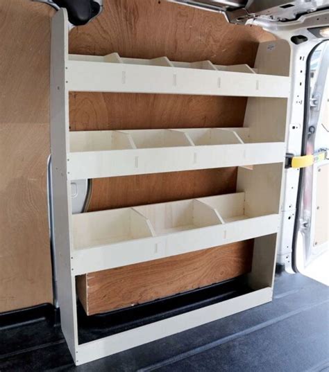 Ford Transit Custom L1 Van racking shelving OS rear. Free delivery.