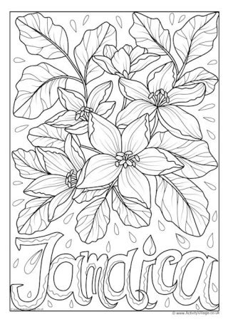 Flowers of the Commonwealth Colouring Pages