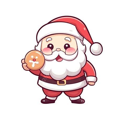 Cute Cartoon Moon Santa Clause Character Is Bringing Candy Cane And ...