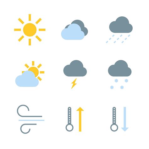 Weather icons set 1635250 Vector Art at Vecteezy