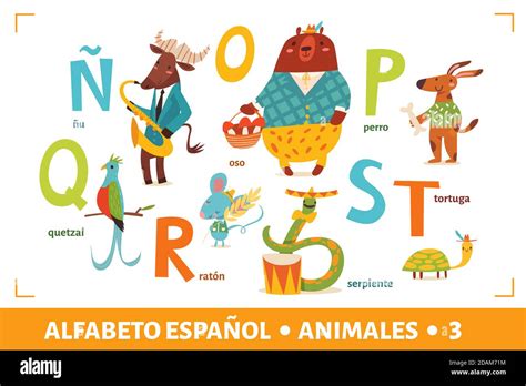 Cartoon spanish alphabet animals hi-res stock photography and images - Alamy