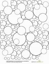 Kindergarten Coloring Shapes Worksheets Bubble Page Printable  sketch template