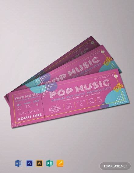 Instantly Download Free Sample Ticket Template, Sample & Example in ...