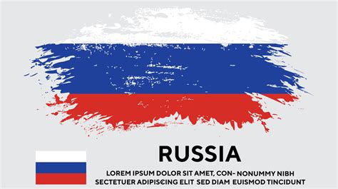 Russia new grunge texture colorful flag design vector 11774992 Vector ...