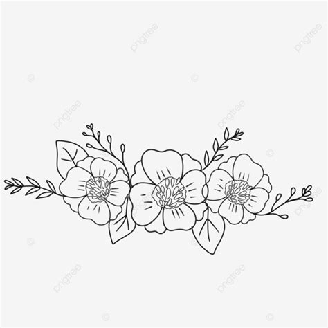 Flower Sketch Illustration, Flower Sketch Vector, Flower Illustration ...