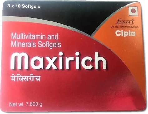 Maxirich Multivitamin and Minerals Softgel capsules Price in India ...