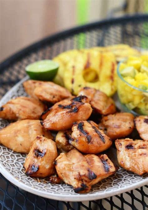 Tropical Teriyaki Chicken Breasts with Grilled Pineapple - Fit Foodie Finds