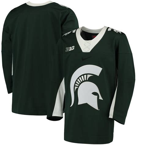 Nike Michigan State Spartans Green Replica Hockey Jersey