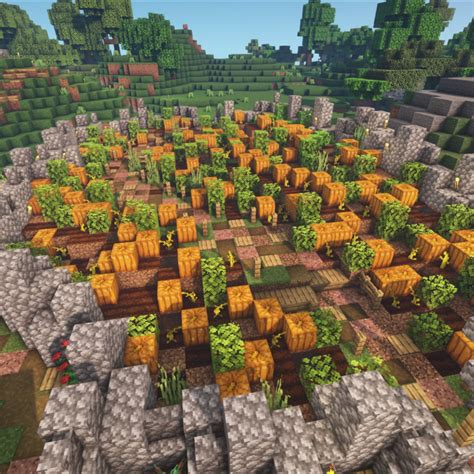 Minecraft pumpkin field | Minecraft-ideeën, Minecraft