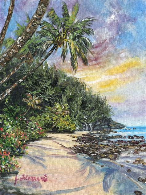 Purchase Sunset in Paradise Hawaiian sunset painting by Jenny Floravita