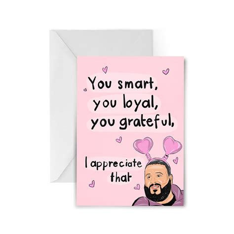 DJ Khaled You Smart Card Meme Funny Greeting Card Valentine Gift Love ...