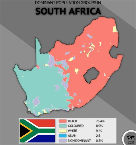 Most Common Ethnicity in South Africa : r/MapPorn