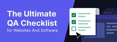 A Comprehensive QA Checklist For Websites And Software